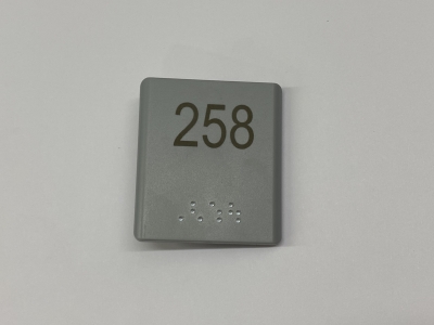 Plaque Porte Numéro ABS ACMAN Numérotée + Braille